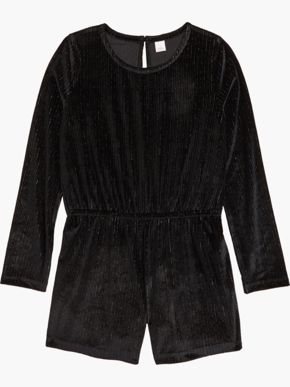 Never Worn Tucker + Tate Black Velvet Long-Sleeve Romper Girls Size 7/8